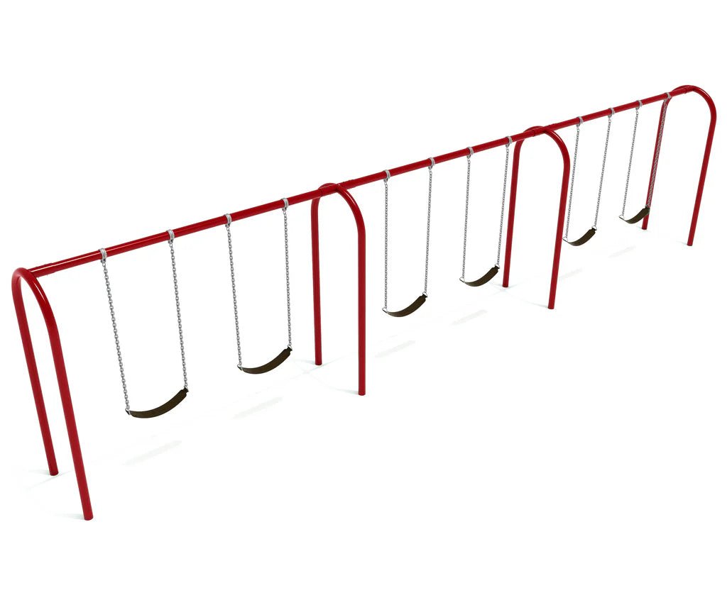 Playground Equipment 8 feet high Elite Arch Post Swing - 3 Bays (PSW007X) - SchoolOutlet