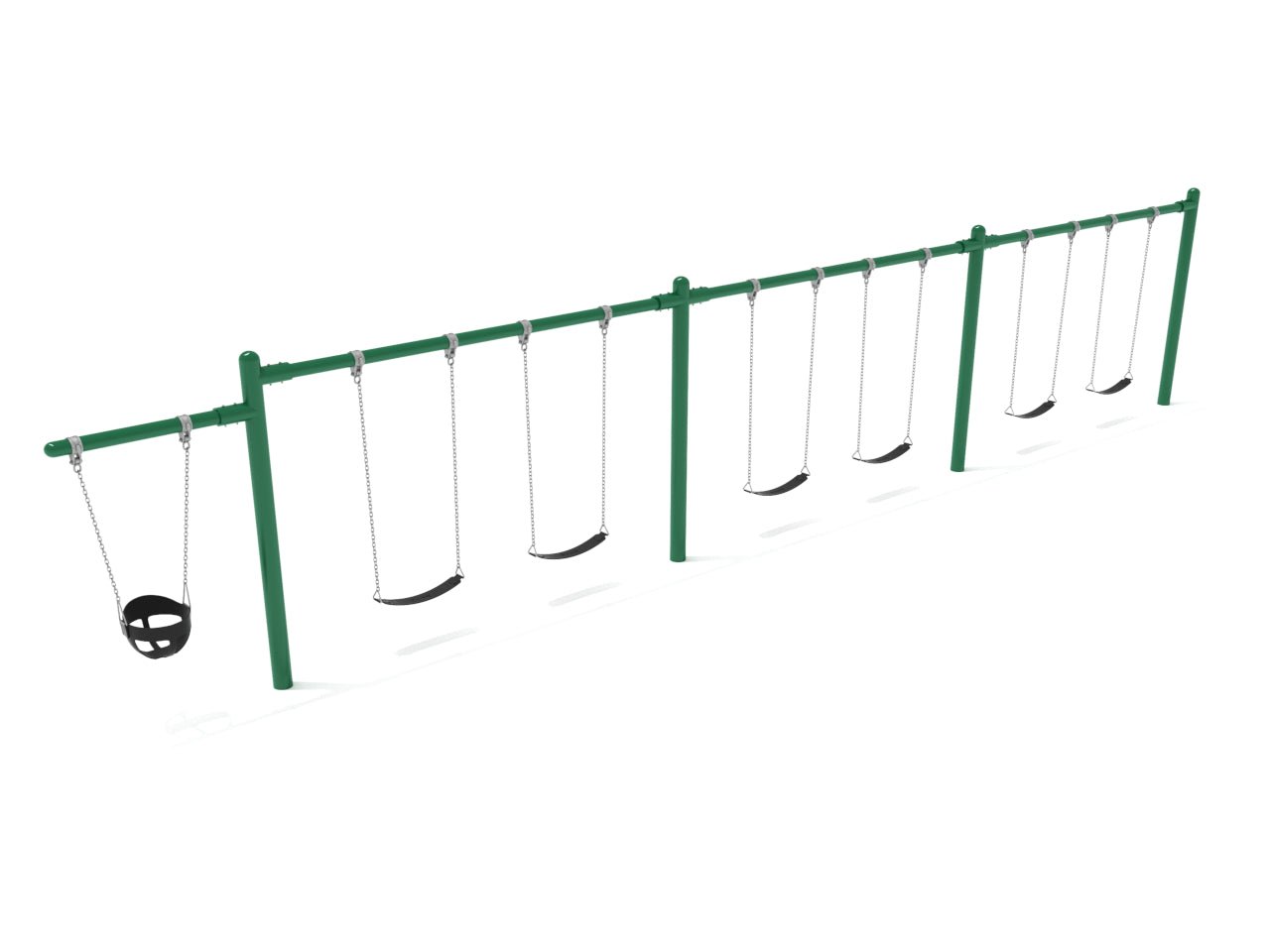 Playground Equipment 7/8 feet high Elite Cantilever Swing - 3 Bays 1 Cantilever (PSW310X) - SchoolOutlet