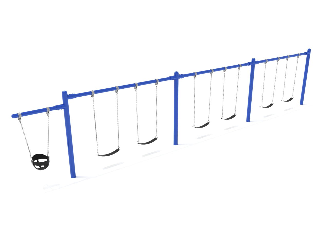 Playground Equipment 7/8 feet high Elite Cantilever Swing - 3 Bays 1 Cantilever (PSW310X) - SchoolOutlet