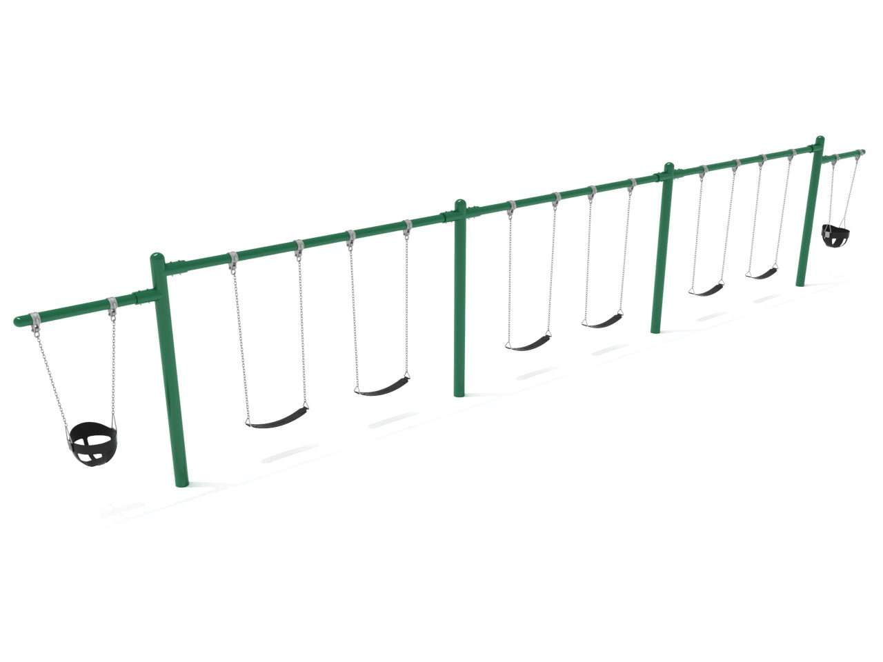 Playground Equipment 7/8 feet high Elite Cantilever Swing - 3 Bays 2 Cantilevers (PSW320X) - SchoolOutlet