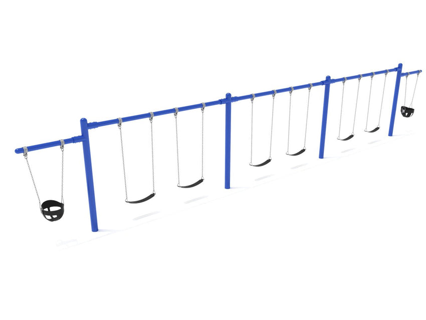 Playground Equipment 7/8 feet high Elite Cantilever Swing - 3 Bays 2 Cantilevers (PSW320X) - SchoolOutlet