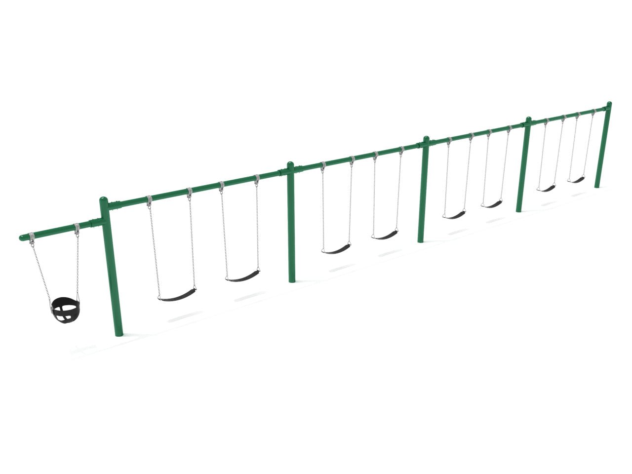 Playground Equipment 7/8 Feet High Elite Cantilever Swing - 4 Bays 1 Cantilever (PSW410X) - SchoolOutlet