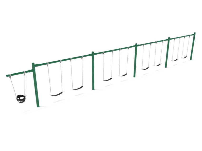 Playground Equipment 7/8 Feet High Elite Cantilever Swing - 4 Bays 1 Cantilever (PSW410X) - SchoolOutlet