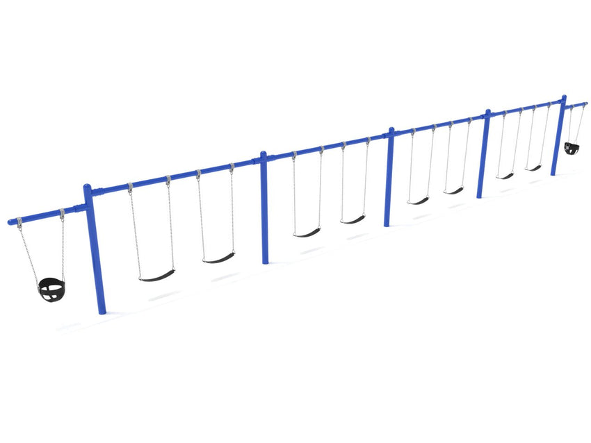 Playground Equipment 7/8 Feet High Elite Cantilever Swing - 4 Bay 2 Cantilevers (PSW420X) - SchoolOutlet