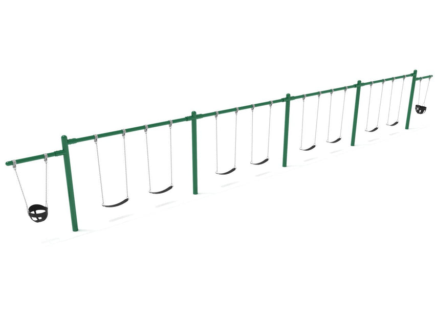 Playground Equipment 7/8 Feet High Elite Cantilever Swing - 4 Bay 2 Cantilevers (PSW420X) - SchoolOutlet