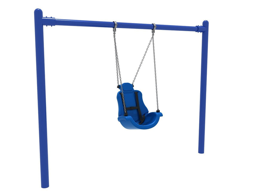 Playground Equipment 8 feet High Elite Single Post Adaptive Swing (PSWAS002X) - SchoolOutlet