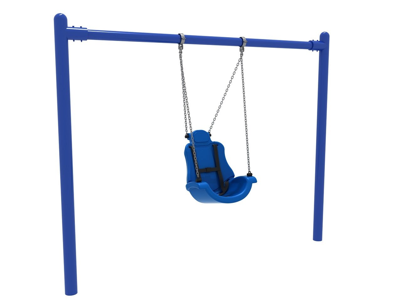 Playground Equipment 8 feet High Elite Single Post Adaptive Swing (PSWAS002X) - SchoolOutlet