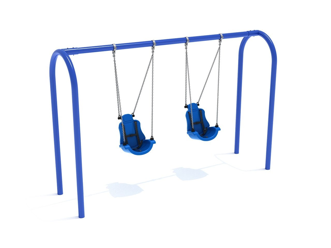 Playground Equipment 8 feet High Elite Arch Post Swing with Child Adaptive Seats (PSWCA001WSX) - SchoolOutlet
