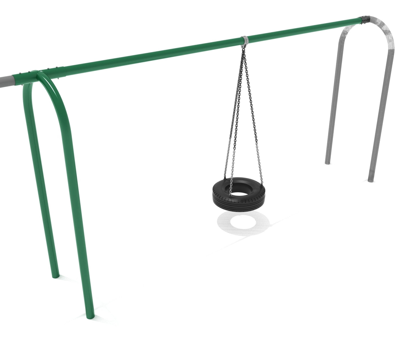Playground Equipment 8 feet high Elite Arch Post Tire Swing - Add a Bay (to Tire Swing Bay) (PSWTADX) - SchoolOutlet