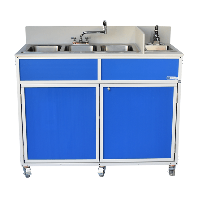 Portable Three 10" Deep Basins PLUS handwashing sink (NS - 004) - SchoolOutlet