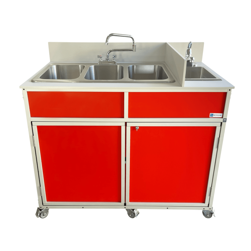 Portable Three 10" Deep Basins PLUS handwashing sink (NS - 004) - SchoolOutlet