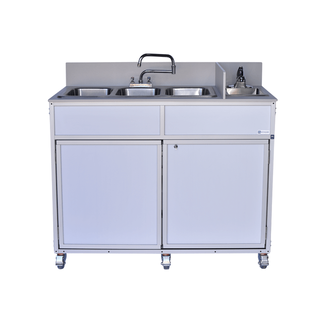 Portable Three 10" Deep Basins PLUS handwashing sink (NS - 004) - SchoolOutlet