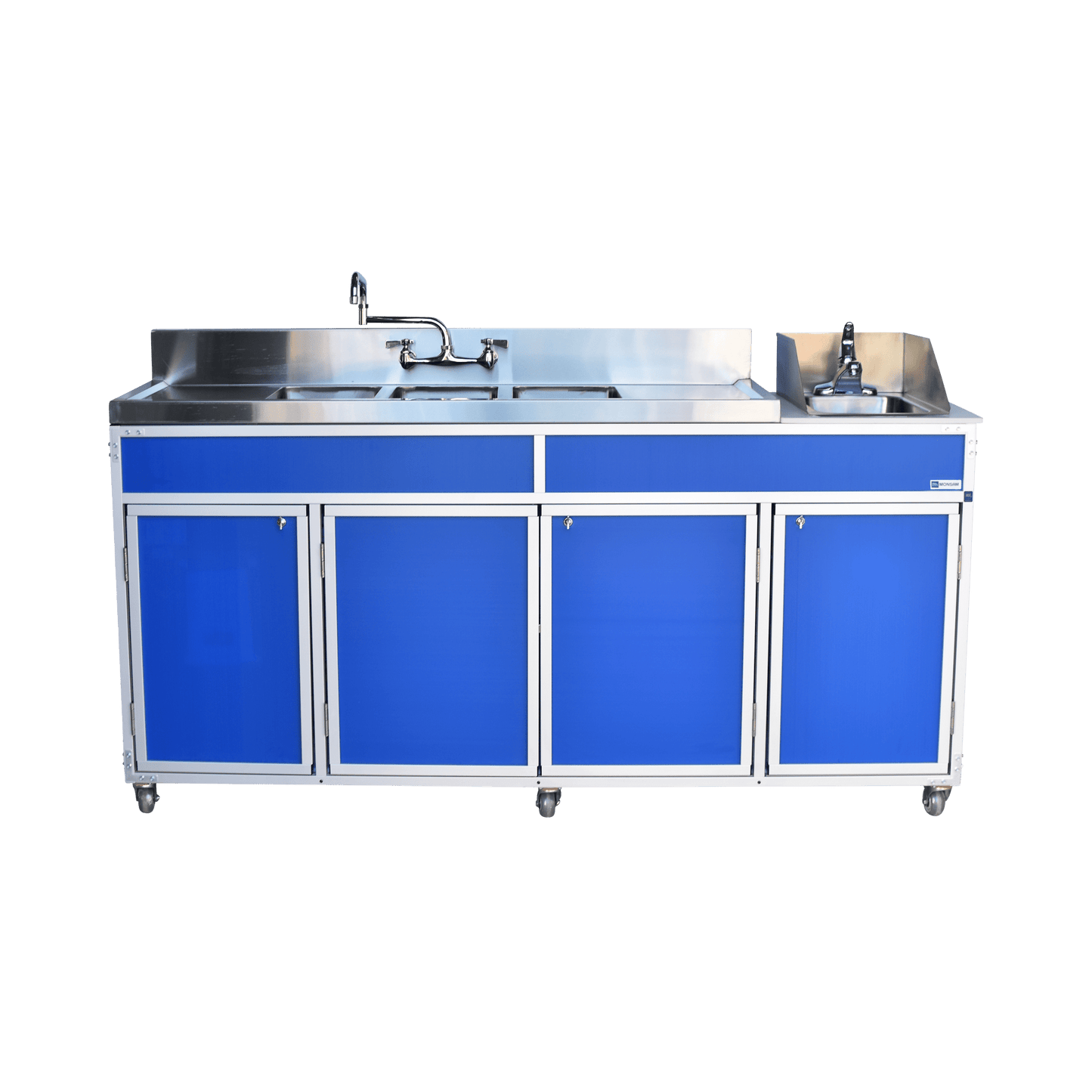 Three 10" Deep Basins PLUS Handwashing Self Contained Restaurant Sink With Drain Boards (NS - 004DB) - SchoolOutlet