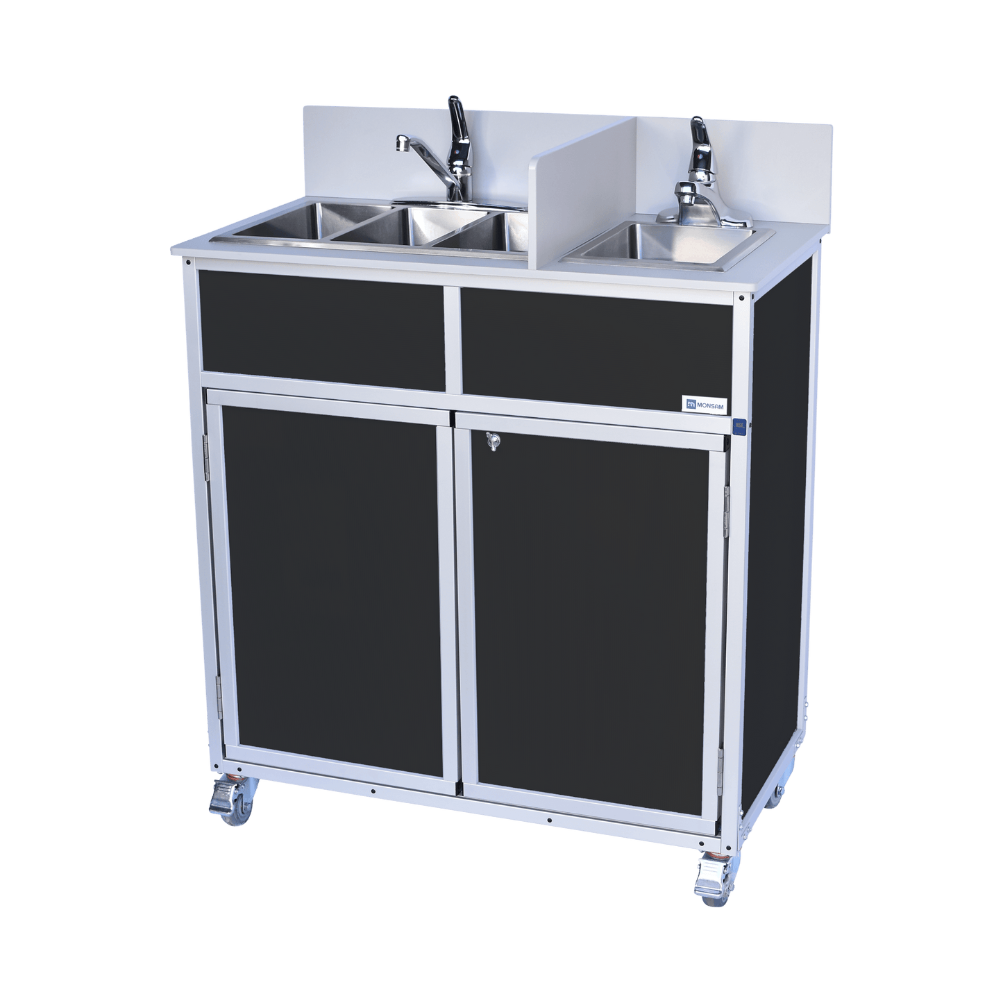 Portable Compact Three Concession Basins PLUS handwashing sink (NS - 004S) - SchoolOutlet