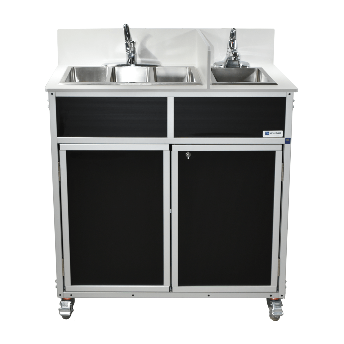 Portable Compact Three Concession Basins PLUS handwashing sink (NS - 004S) - SchoolOutlet