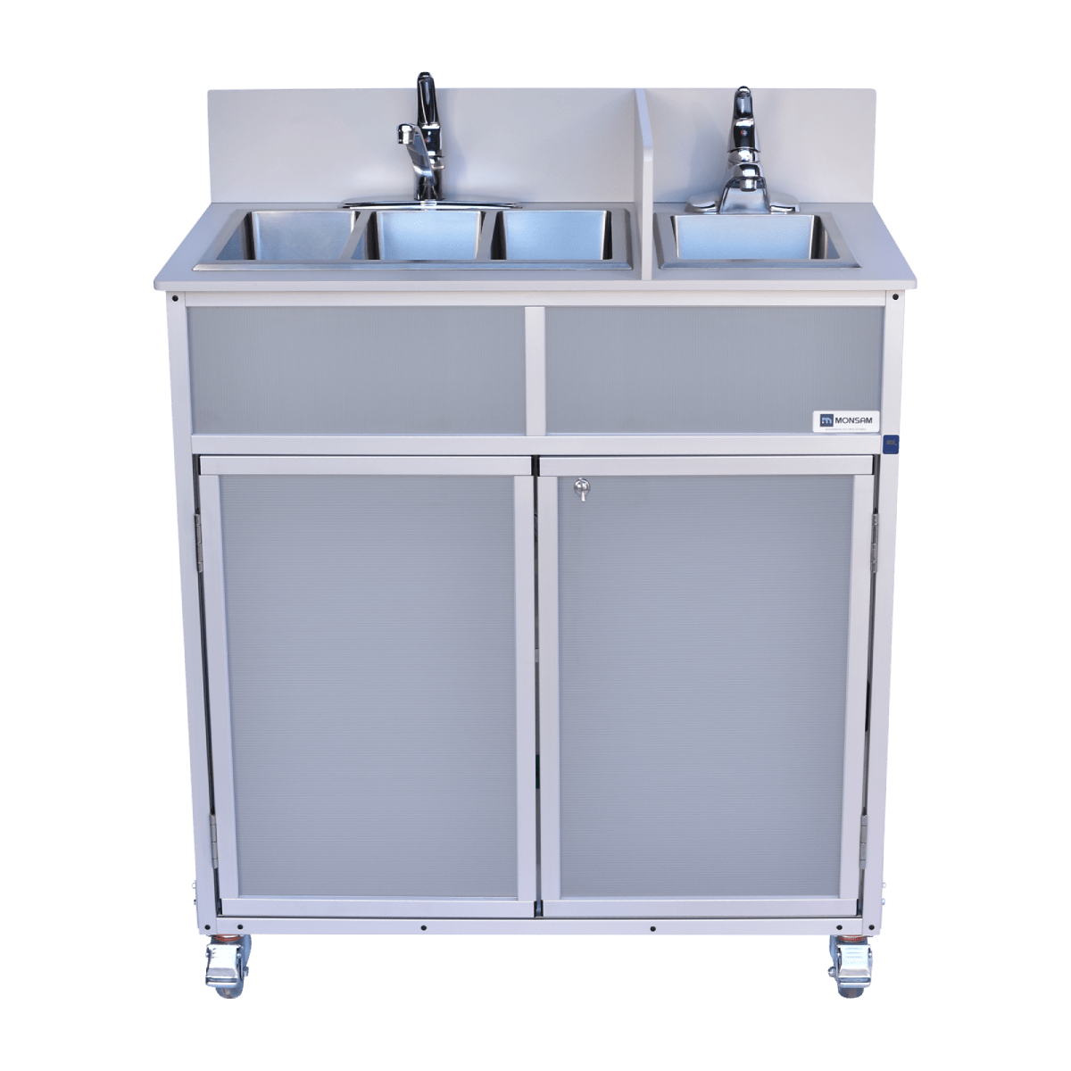 Portable Compact Three Concession Basins PLUS handwashing sink (NS - 004S) - SchoolOutlet