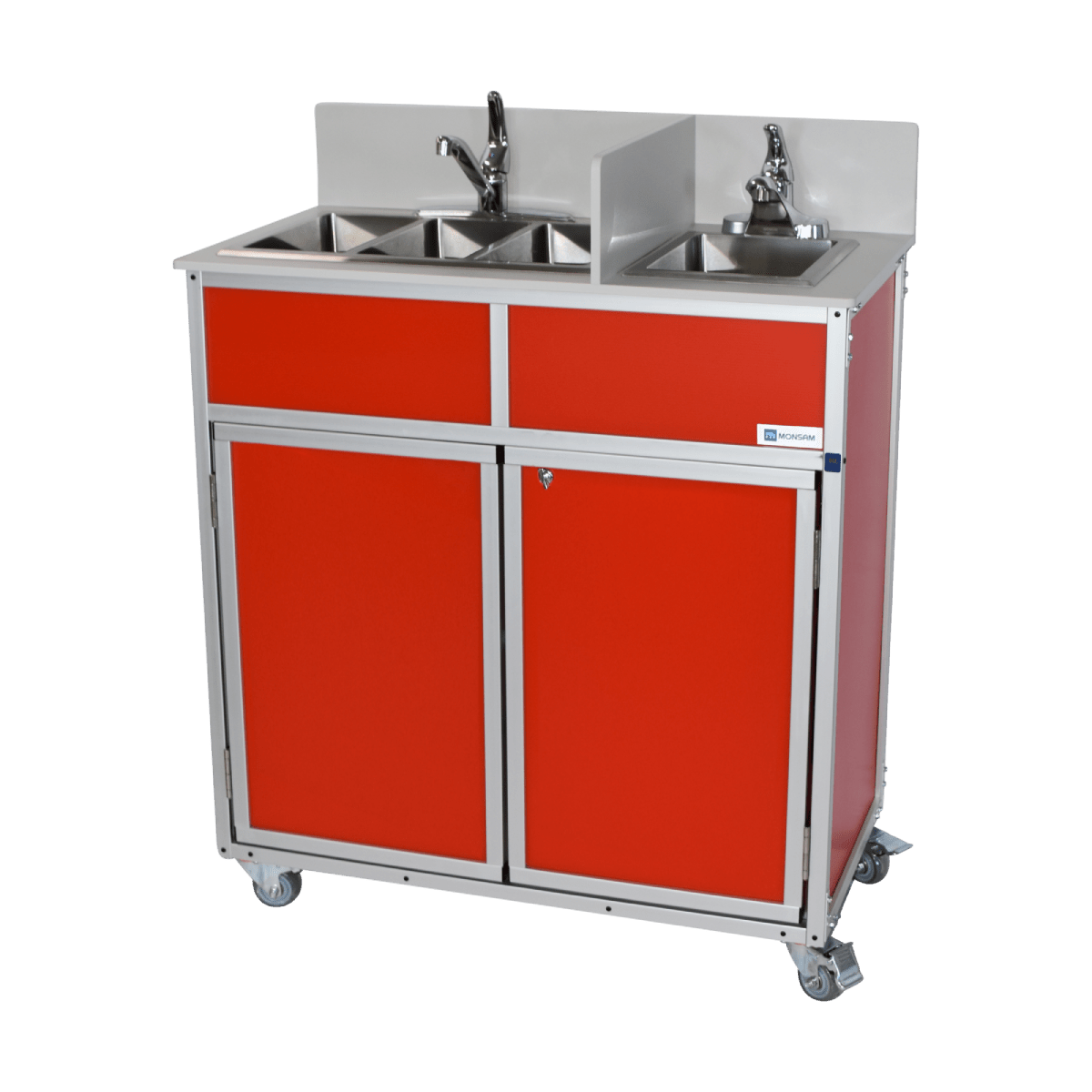 Portable Compact Three Concession Basins PLUS handwashing sink (NS - 004S) - SchoolOutlet