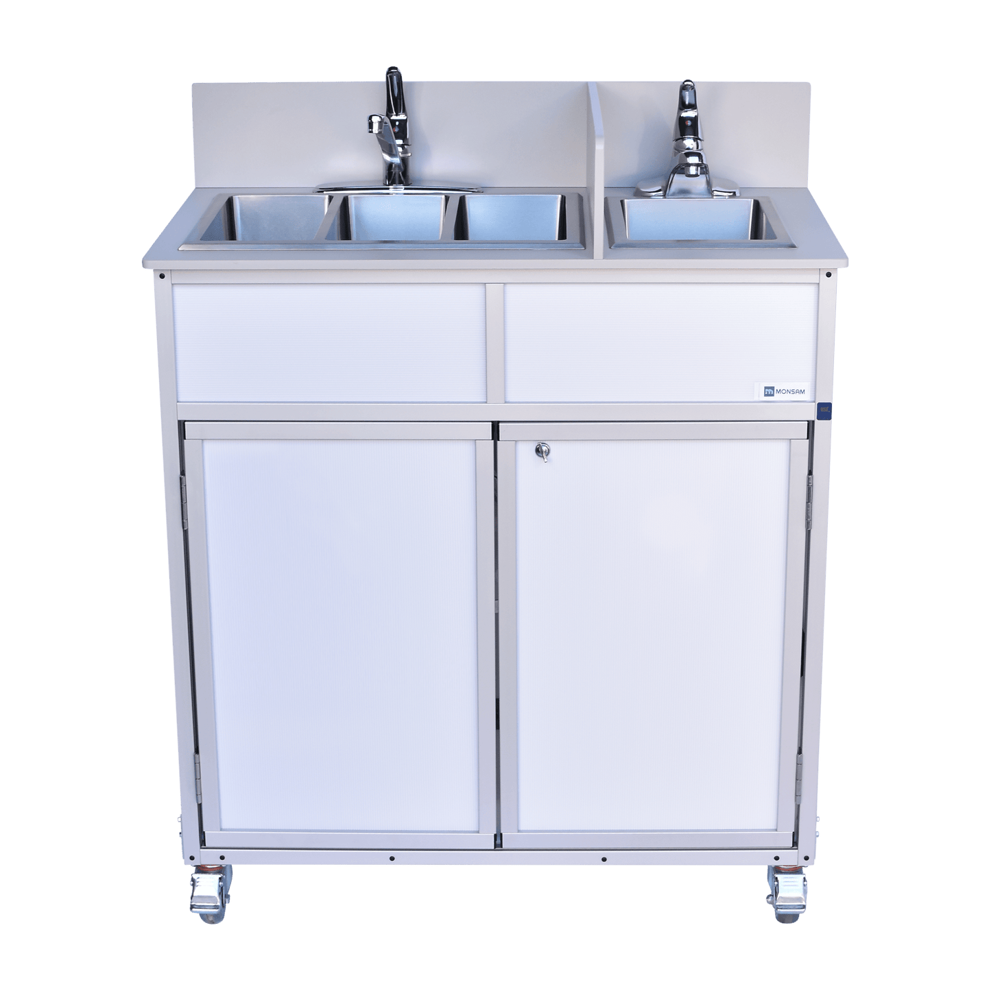 Portable Compact Three Concession Basins PLUS handwashing sink (NS - 004S) - SchoolOutlet