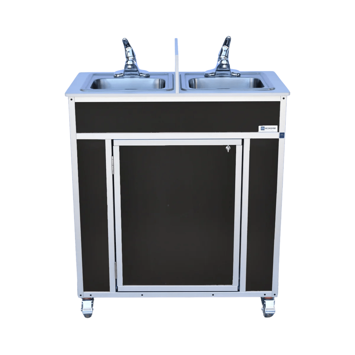 NSF Certified Double 6" Deep Basin Utensil Washing Self - Contained Sink (NS - 009D) - SchoolOutlet