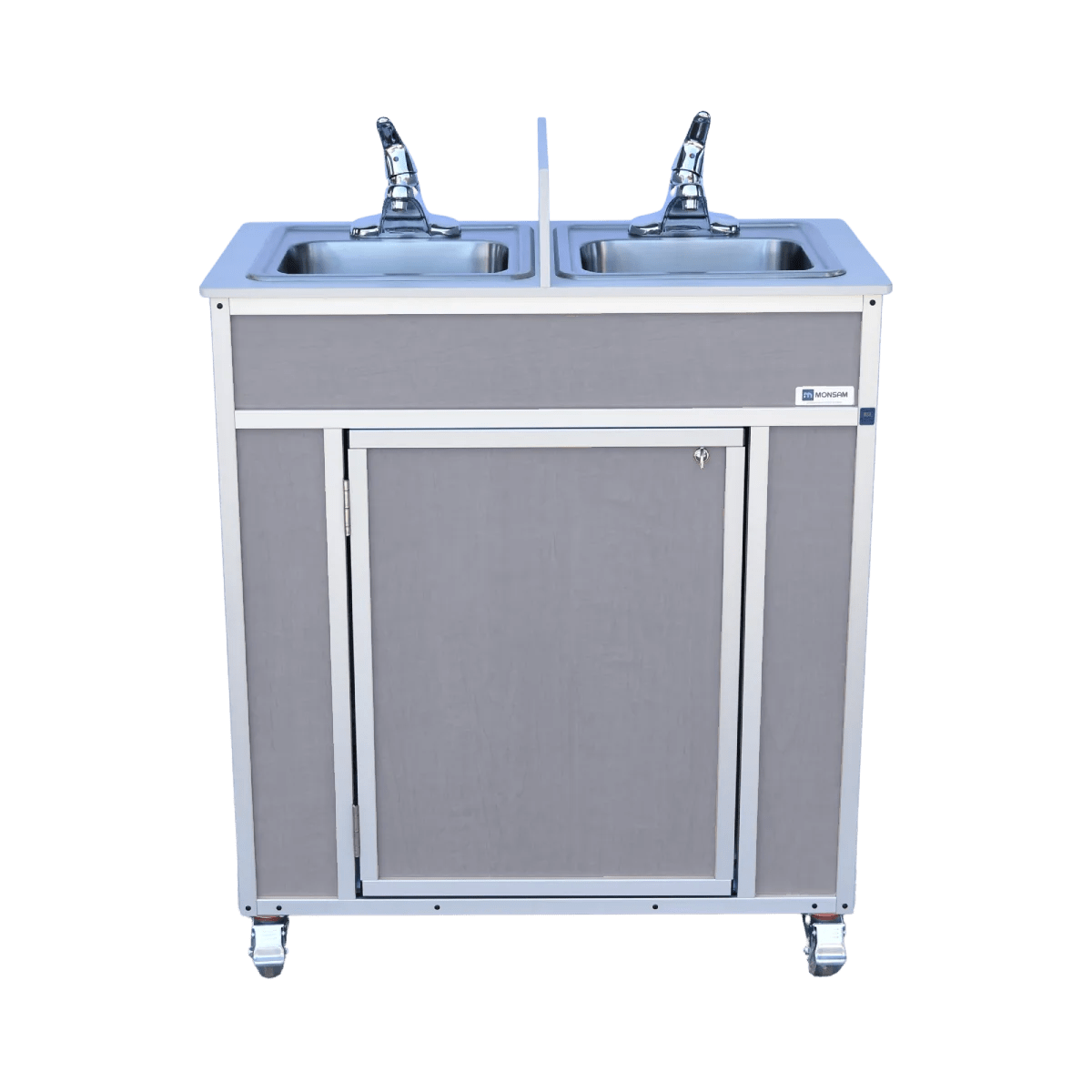 NSF Certified Double 6" Deep Basin Utensil Washing Self - Contained Sink (NS - 009D) - SchoolOutlet
