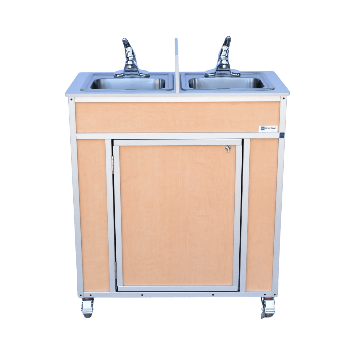 NSF Certified Double 6" Deep Basin Utensil Washing Self - Contained Sink (NS - 009D) - SchoolOutlet
