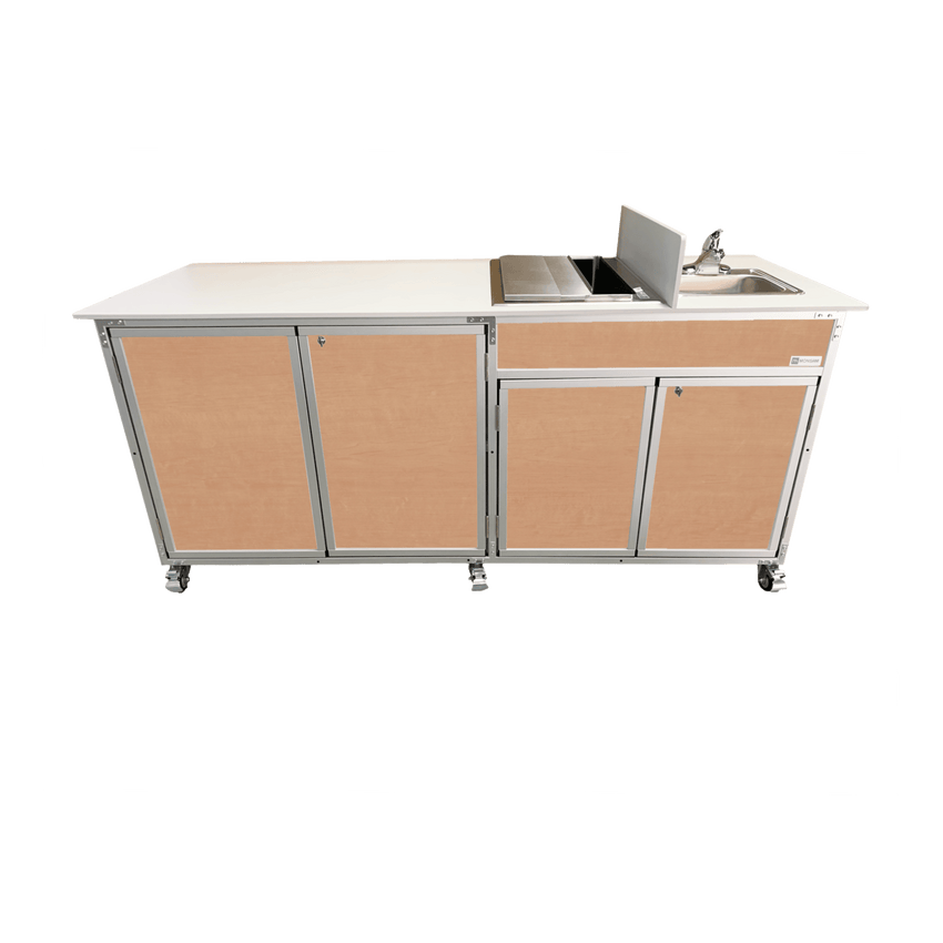 Self Contained Single Food Cart Basin With Ice Bin (NS - FSC - 003) - SchoolOutlet