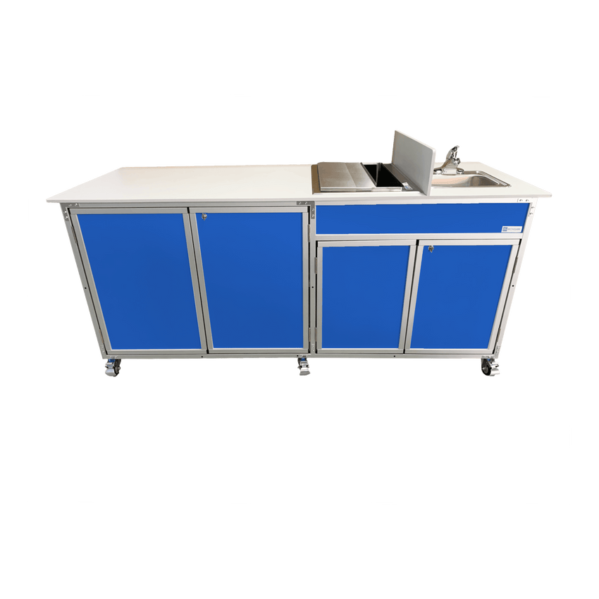 Self Contained Single Food Cart Basin With Ice Bin (NS - FSC - 003) - SchoolOutlet
