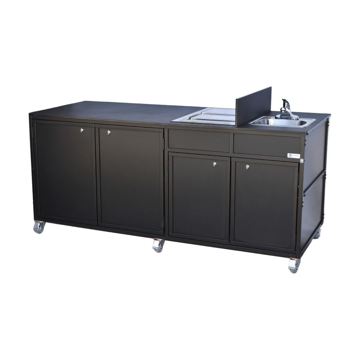 Self Contained Single Food Cart Basin With Ice Bin (NS - FSC - 003) - SchoolOutlet
