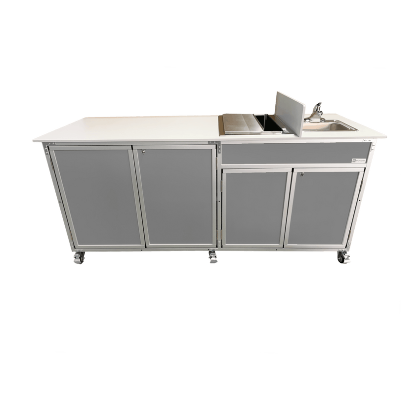 Self Contained Single Food Cart Basin With Ice Bin (NS - FSC - 003) - SchoolOutlet