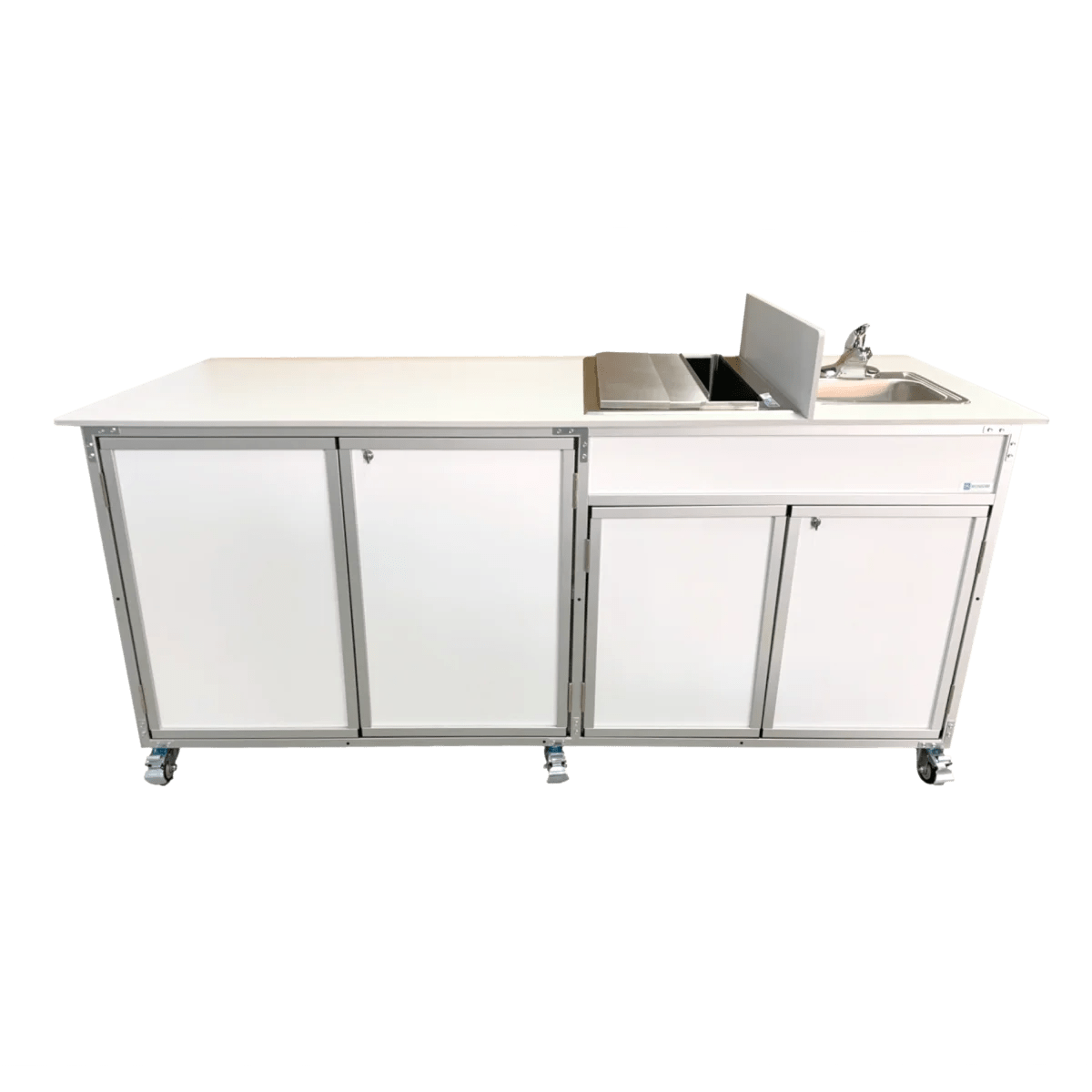 Self Contained Single Food Cart Basin With Ice Bin (NS - FSC - 003) - SchoolOutlet