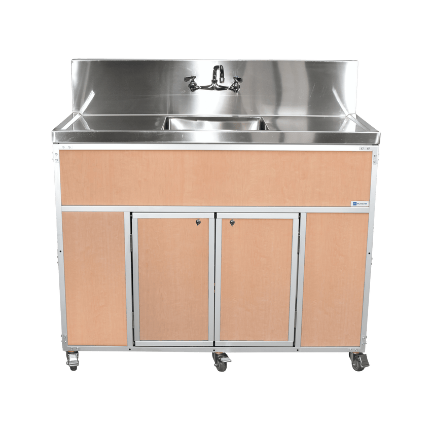 Commercial Single 12" Deep Basin w/Two Drainboards (PSE - 2001LA) - SchoolOutlet