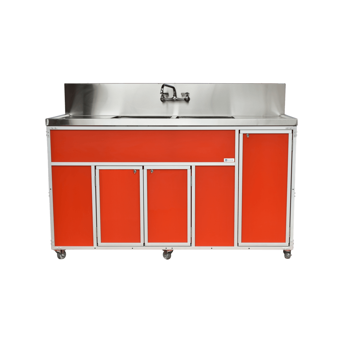 Commercial Double 12" Deep Basins w/Two Drainboards (PSE - 2002LA) - SchoolOutlet