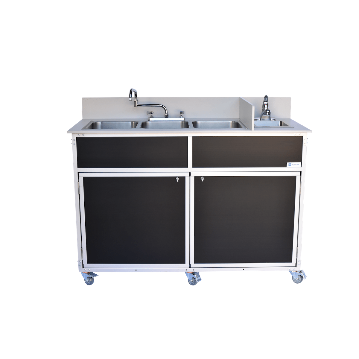 Portable Deep Four Basin Sink *NO Drainboards (PSE - 2004R) - SchoolOutlet