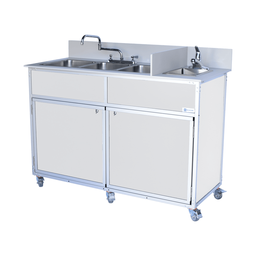 Portable Deep Four Basin Sink *NO Drainboards (PSE - 2004R) - SchoolOutlet