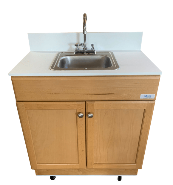Self Contained Cabinet Single 6" Deep Basin Portable Sink (POR - PSW - 007M - M) - SchoolOutlet