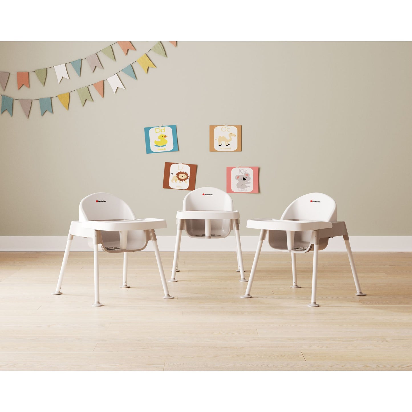 Foundations - Secure Sitter Tip & Slip Proof Feeding Chair, 11" Seat Height - Pack of 3 (FOU-4631247)