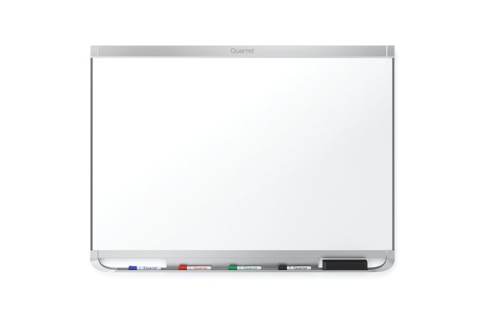 Quartet Prestige 2 Duramax Porcelain Magnetic Whiteboard Aluminum Frame - 96"W x 48"H (P558XP2) - SchoolOutlet