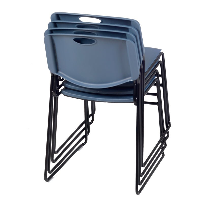 Regency Zeng Ultra Compact Metal Frame Armless Stackable Chair (Pack of 4) - SchoolOutlet