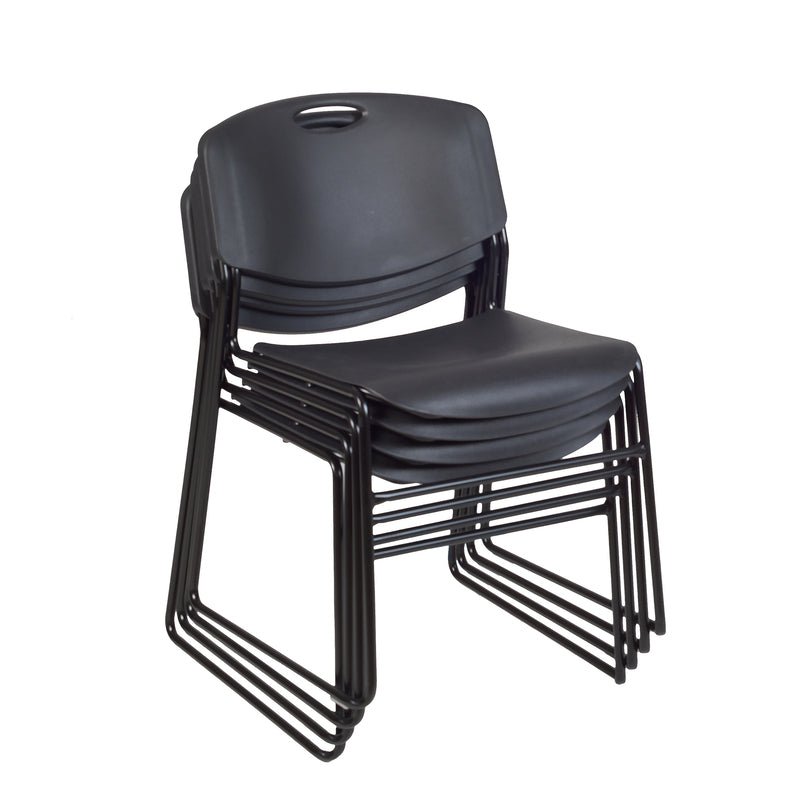 Regency Zeng Ultra Compact Metal Frame Armless Stackable Chair (Pack of 4) - SchoolOutlet