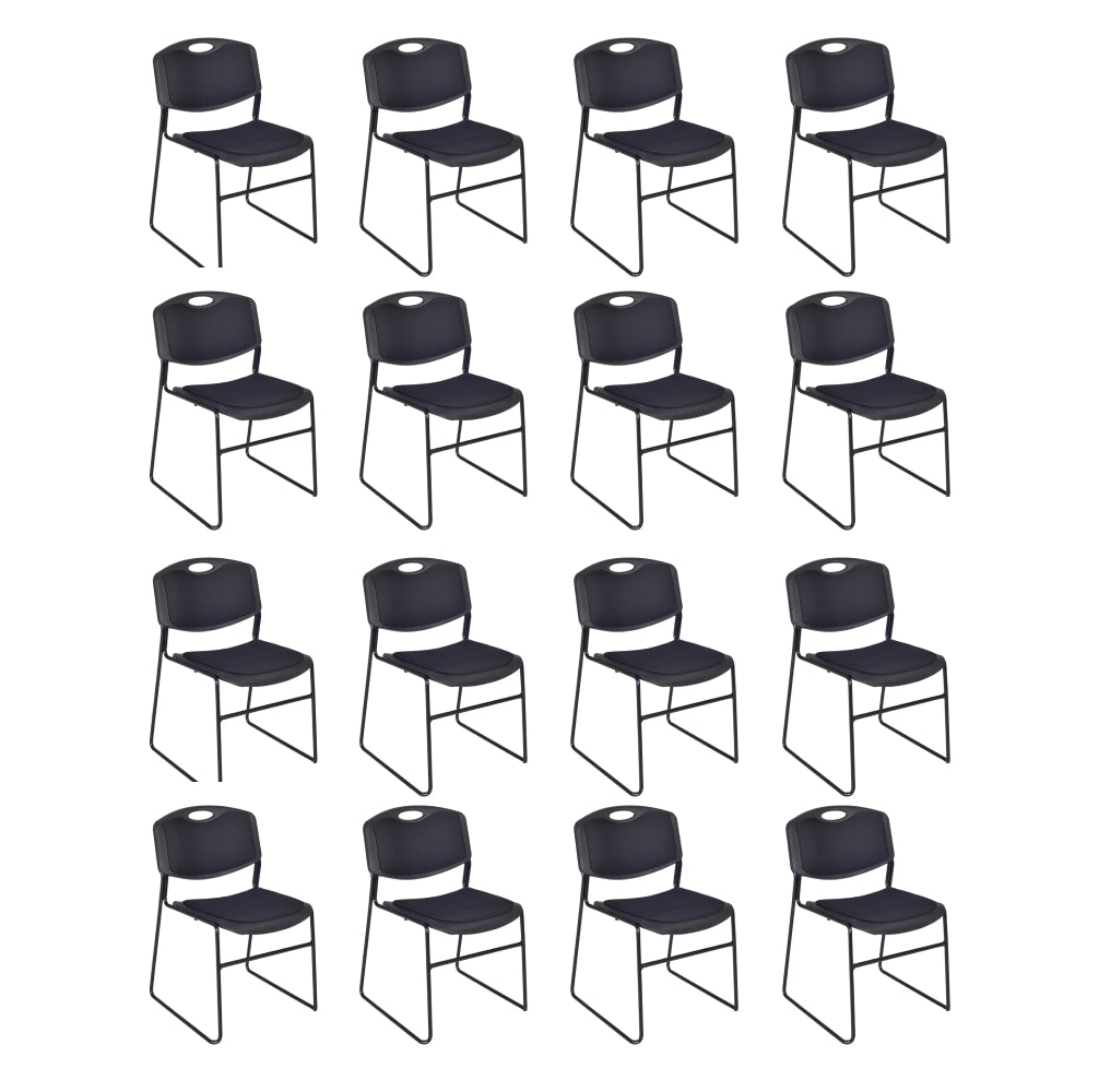 Regency Zeng Padded Support Stack Chair - Black (Pack of 16) - SchoolOutlet