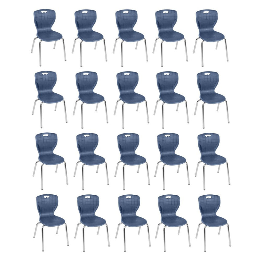 Regency Andy School Stack Chair 18" Seat Height for 5th Grade - Adult Students - SchoolOutlet