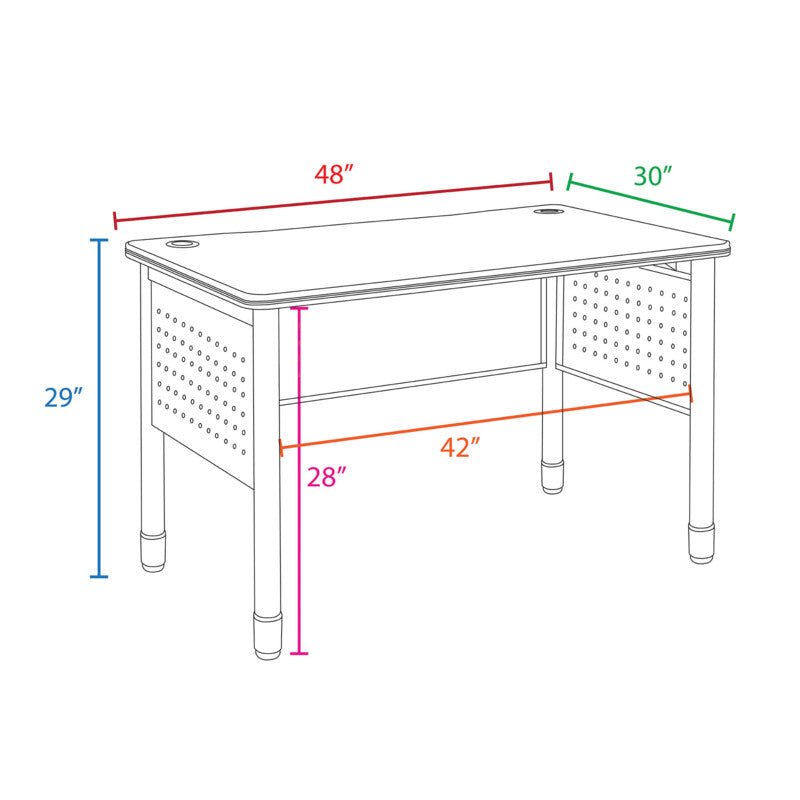 Regency Mesa Steel Training Table or Desk 48" x 30" (66120TDMO) - SchoolOutlet