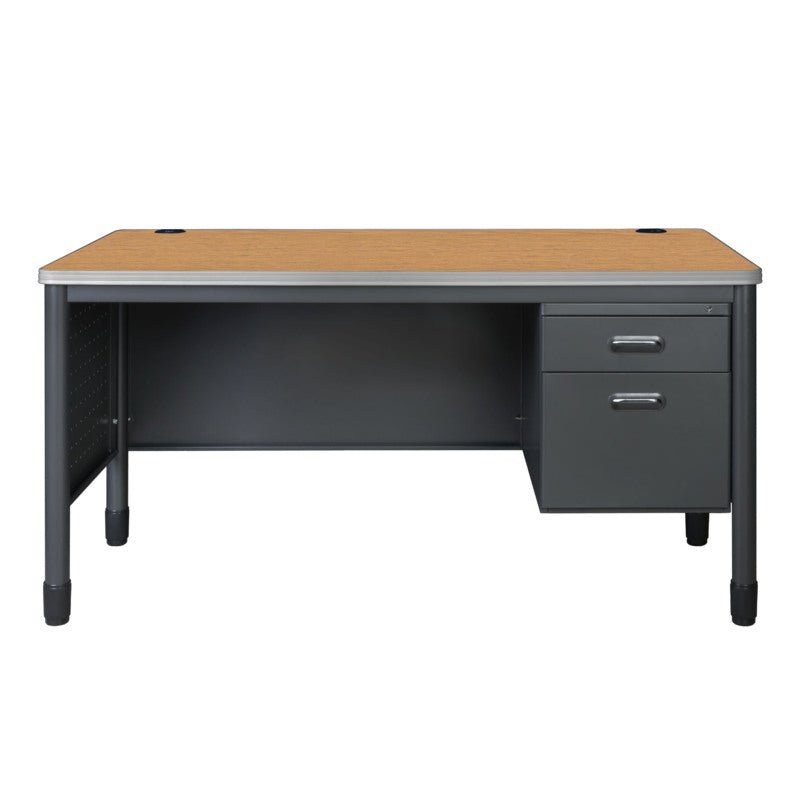 Regency Mesa Steel Single Pedestal Teacher's Office Desk with 60" x 30" (66366SPMO) - SchoolOutlet