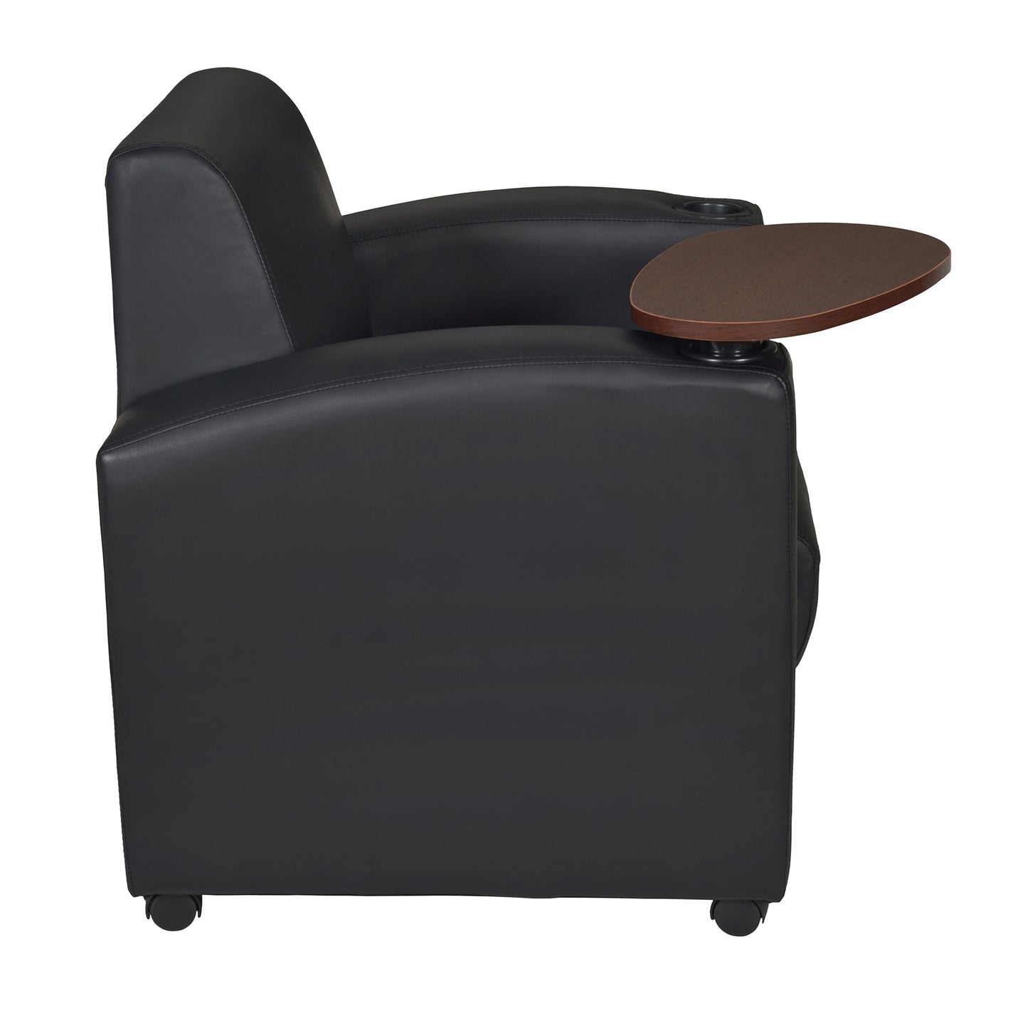 Regency Nova Tablet Arm Chair w/ Storage (2 pack) - Black / Java - SchoolOutlet