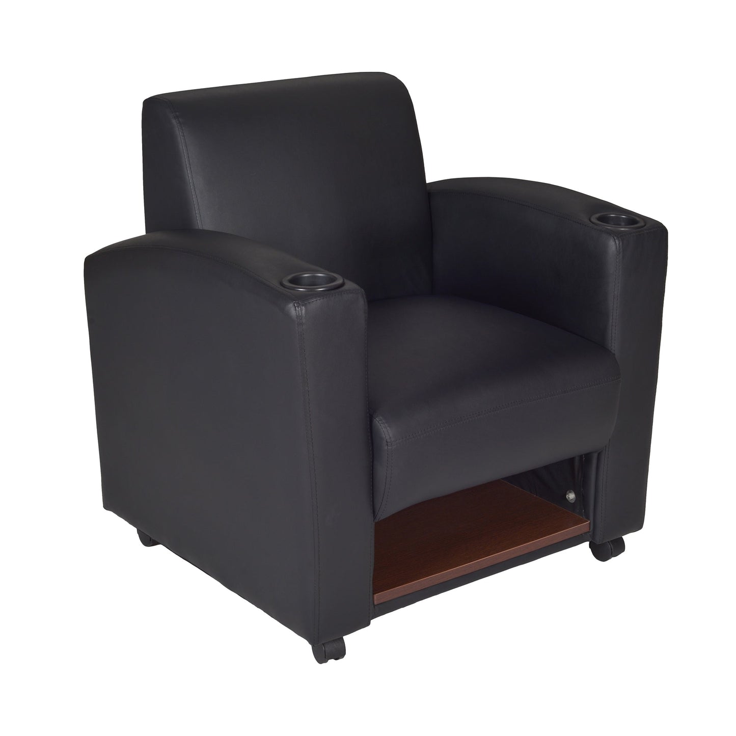 Regency Nova Tablet Arm Chair w/ Storage (2 pack) - Black / Java - SchoolOutlet