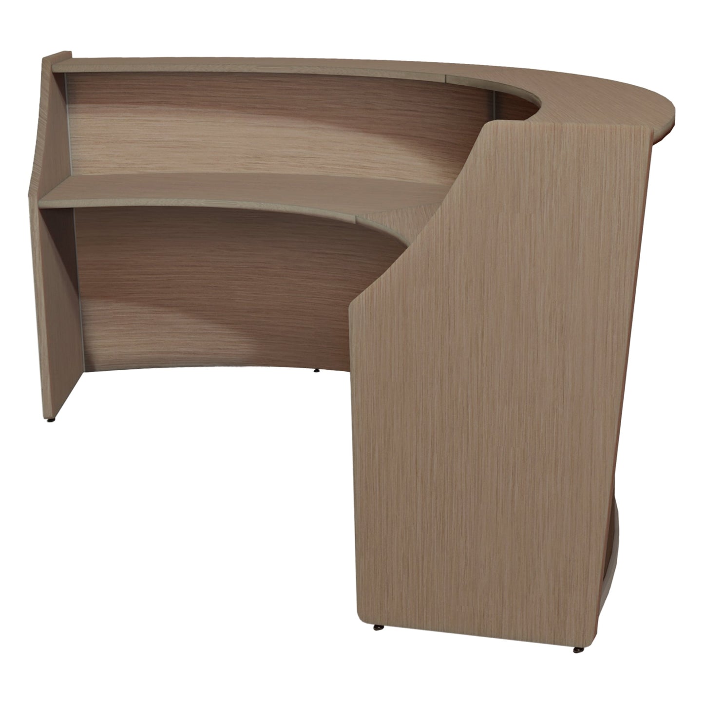 Regency Marque Double - Unit Reception Curved Desk Workstation 124.25"W x 49"D - SchoolOutlet