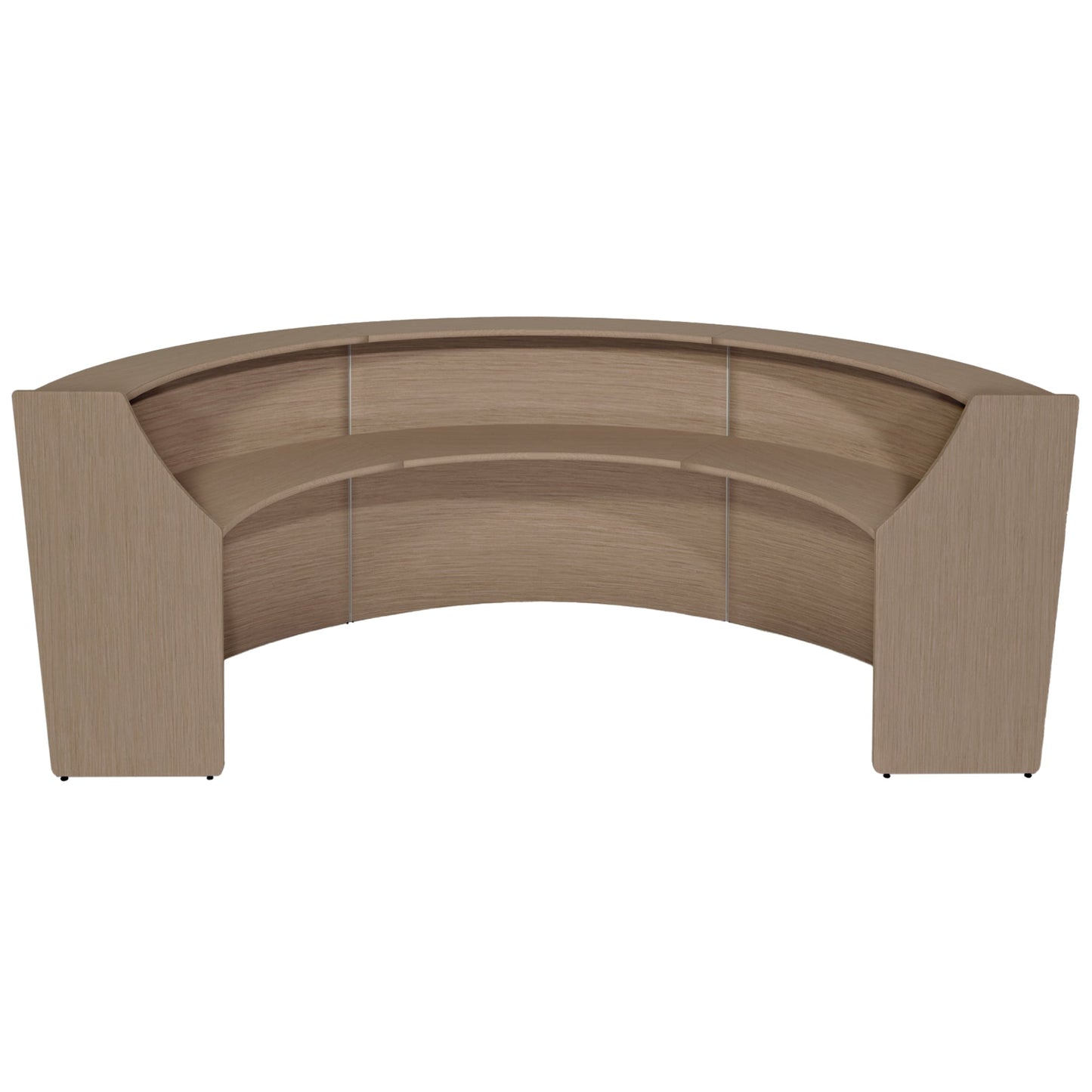 Regency Marque Triple - Unit Reception Curved Desk Workstation 143.50"W x 71"D - SchoolOutlet