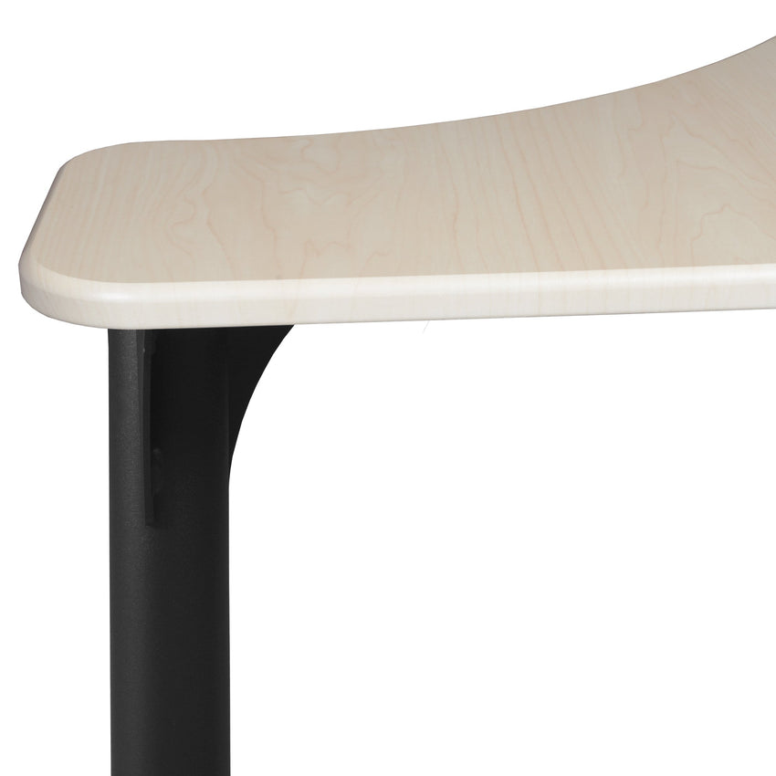 Regency 28" Boomerang Height Adjustable Plastic Top Activity School Desk (Maple) - SchoolOutlet