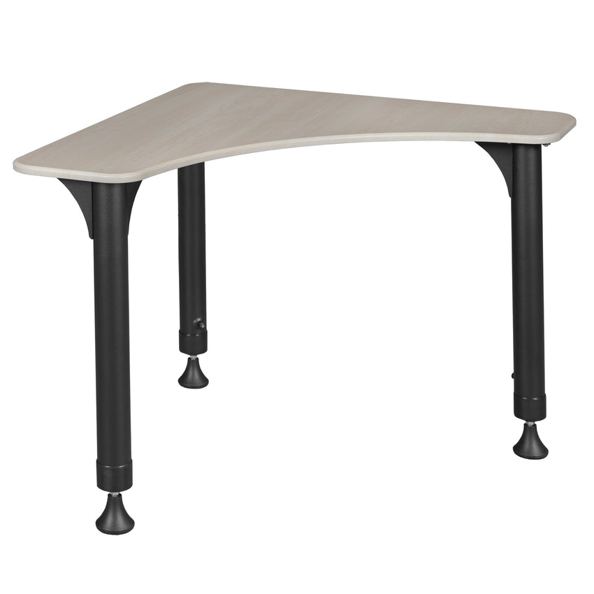 Regency 28" Boomerang Height Adjustable Plastic Top Activity School Desk (Maple) - SchoolOutlet