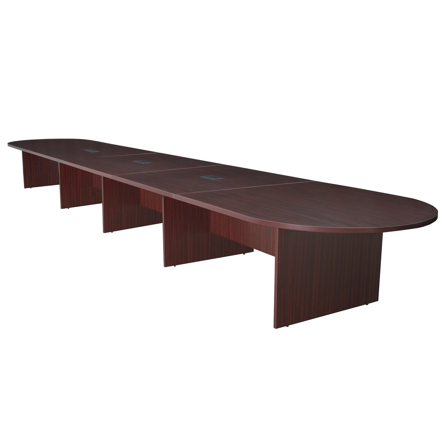 Regency Legacy 20 ft Racetrack Laminate Conference Table with 3 Charging Ports - SchoolOutlet